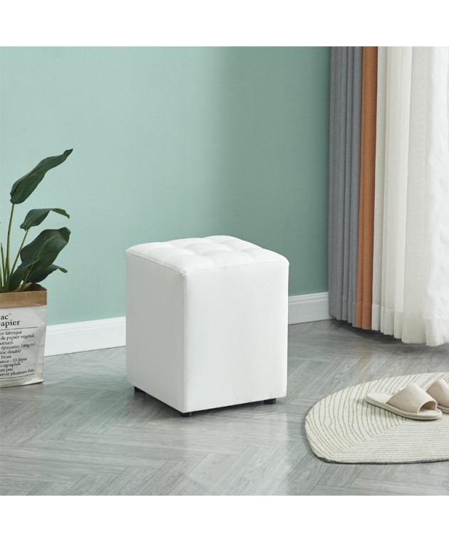 CUBE WHITE PU ΣΚΑΜΠΟ 37x37x45εκ. Σκαμπώ / Πουφ