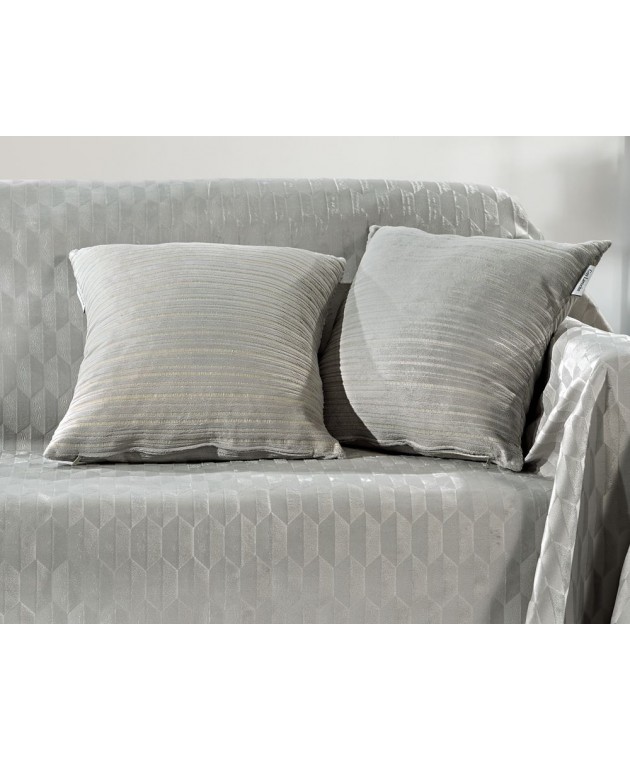 Διακοσμητική Μαξιλαροθήκη RO-CA-MO Silver 42X42 Σαλόνι