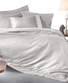 Σετ παπλωματοθήκη 3τμχ SILKY Silver 245x255 Παπλωματοθήκες Υπέρδιπλες Μονόχρωμες