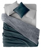 ΠΡΟΣΦΟΡΑ! Κουβέρτα VELVET Emerald 160X220 δύο όψεων και ΔΩΡΟ μαξιλαράκι διακοσμητικό 45x45 Κουβέρτες Fleece Μονές