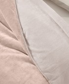 ΠΡΟΣΦΟΡΑ! Κουβέρτα VELVET Pudra 220X240 δύο όψεων και ΔΩΡΟ μαξιλαράκι διακοσμητικό 45x45 Κουβέρτες Fleece Υπέρδιπλες