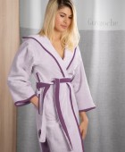 Μπουρνούζι NEW COMFY Lilac - Large με κουκούλα Μπουρνούζια