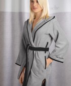 Μπουρνούζι NEW COMFY Smoke - Medium με κουκούλα Μπουρνούζια