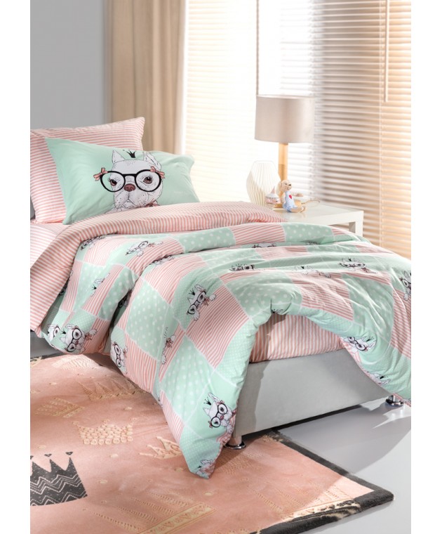 Σεντόνια σετ 3τμχ ROSIE Mint 160X260 Παιδικά Σεντόνια