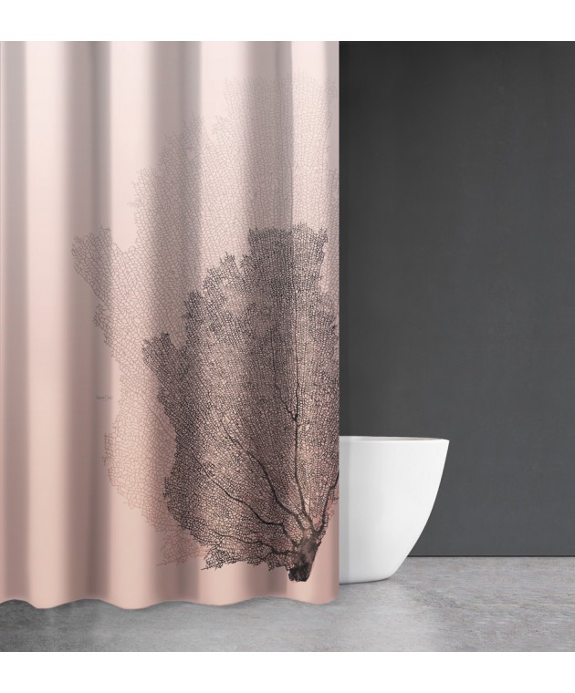 Κουρτίνα μπάνιου SEA WATER DES 621 Old Pink 180x200 Κουρτίνες Mπάνιου