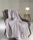 Γούνινο ριχτάρι CRUSTY MELANZE 170X250 & διακοσμητική μαξιλαροθήκη 45X45 Ριχτάρια Χειμωνιάτικα