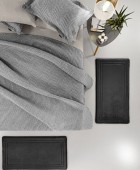 Χαλάκια memory foam 2τμχ. SOFTY BLACK 60X120 Χαλιά Κρεβατοκάμαρας