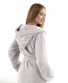 Μπουρνούζι με κουκούλα CASUAL SILVER MEDIUM Μπουρνούζια