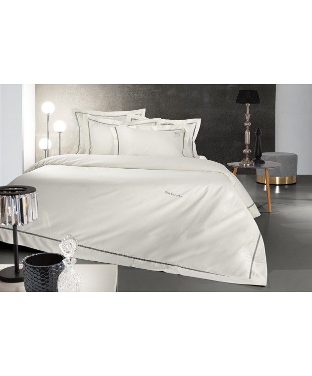 Σετ παπλωματοθήκη 3τμχ. BLEND SILVER - IVORY 240X250 Παπλωματοθήκες Υπέρδιπλες Μονόχρωμες