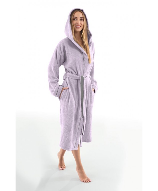 Μπουρνούζι με κουκούλα CASUAL LILAC MEDIUM Μπουρνούζια