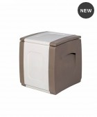 Μπαούλο Πλαστικό Μ50xΠ54xΥ57εκ Compact Μπεζ-Ζαχαρί, HOMEPLAST ΕΠΙΠΛΑ