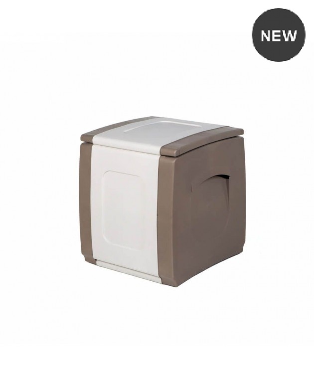 Μπαούλο Πλαστικό Μ50xΠ54xΥ57εκ Compact Μπεζ-Ζαχαρί, HOMEPLAST ΕΠΙΠΛΑ