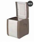 Μπαούλο Πλαστικό Μ50xΠ54xΥ57εκ Compact Γκρι-Ανθρακί, HOMEPLAST ΕΠΙΠΛΑ