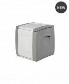 Μπαούλο Πλαστικό Μ50xΠ54xΥ57εκ Compact Γκρι-Ανθρακί, HOMEPLAST ΕΠΙΠΛΑ