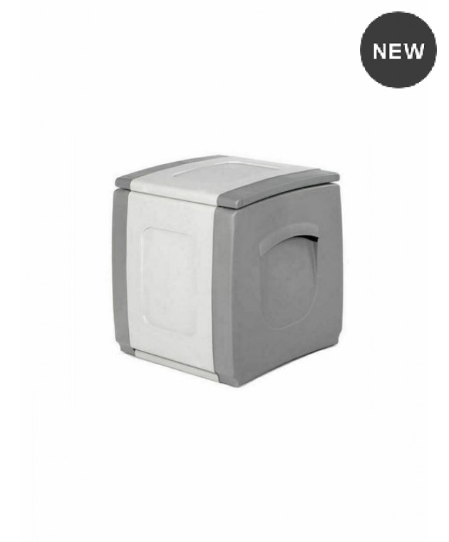 Μπαούλο Πλαστικό Μ50xΠ54xΥ57εκ Compact Γκρι-Ανθρακί, HOMEPLAST ΕΠΙΠΛΑ