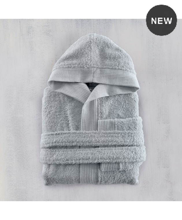Μπουρνούζι παιδικό με κουκούλα (Νο 10-12) TWIST GREY, RYTHMOS HOME Παιδικά Μπουρνούζια
