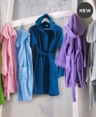 Μπουρνούζι παιδικό με κουκούλα (Νο 6-8) TWIST GREY, RYTHMOS HOME Παιδικά Μπουρνούζια