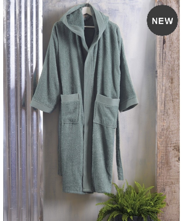 Μπουρνούζι  με κουκούλα (S) AMADEUS BLUEGREEN, RYTHMOS HOME Μπουρνούζια