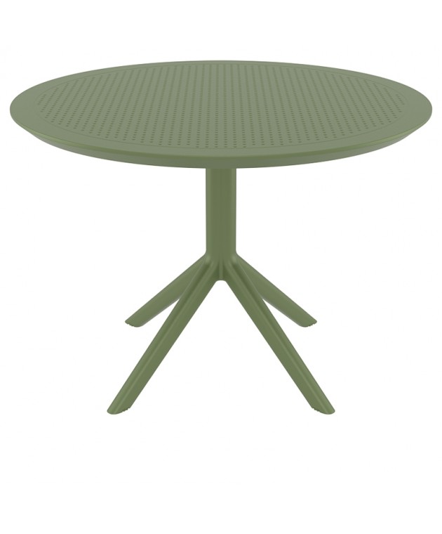 SKY OLIVE GREEN Φ105X74εκ. ΤΡΑΠΕΖΙ ΠΟΛ/ΝΙΟΥ Τραπέζια