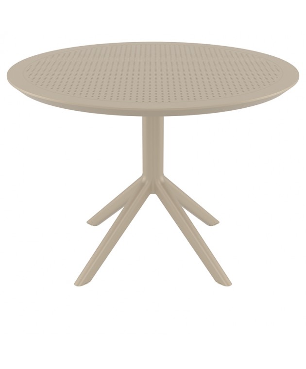 SKY TAUPE Φ105X74εκ. ΤΡΑΠΕΖΙ ΠΟΛ/ΝΙΟΥ Rattan