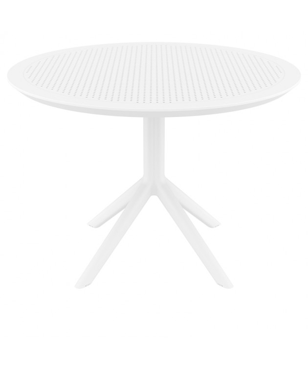 SKY WHITE Φ105X74εκ. ΤΡΑΠΕΖΙ ΠΟΛ/ΝΙΟΥ Rattan