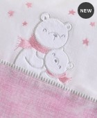 Σετ σεντόνια κούνιας (100X160) SNOWBALL PINK, RYTHMOS HOME Βρεφικά Σεντόνια