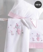 Κουβέρτα πικέ κούνιας (120Χ150) FELIX PINK, RYTHMOS HOME Πικέ Κουβέρτες