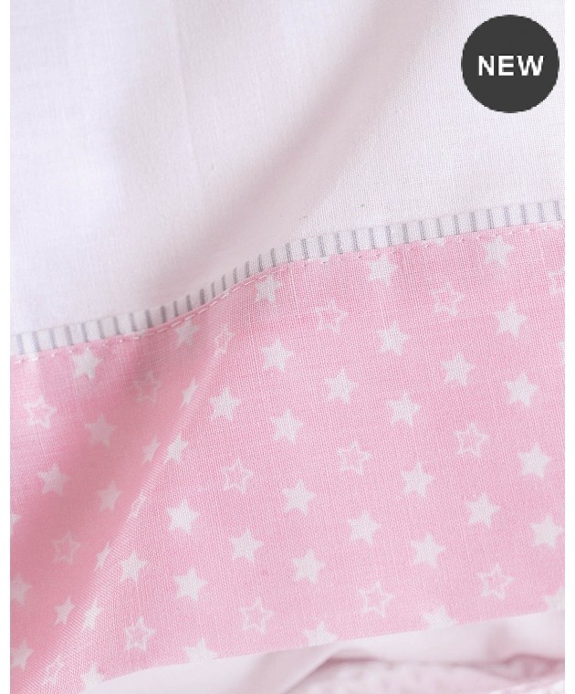 Σετ σεντόνια κούνιας (100X160) DASH PINK, RYTHMOS HOME Βρεφικά Σεντόνια