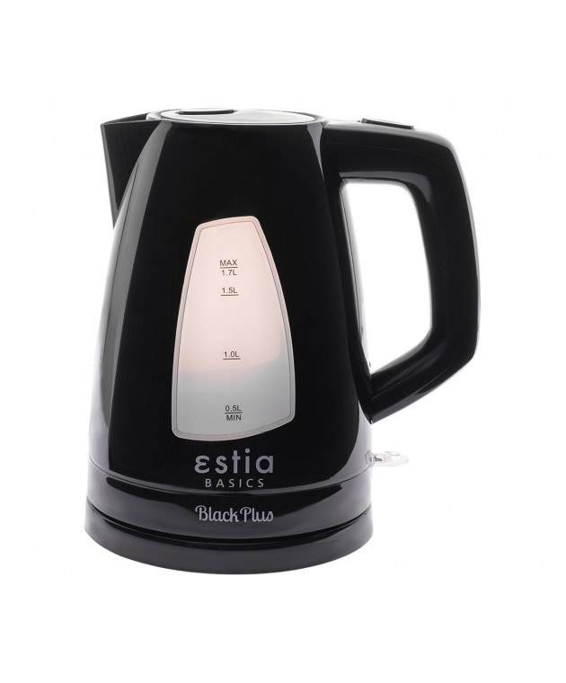 ESTIA ΒΡΑΣΤΗΡΑΣ BLACK PLUS ΠΛΑΣΤΙΚΟΣ 2200w 1.7lt ΜΑΥΡΟΣ ΟΙΚΙΑΚΑ