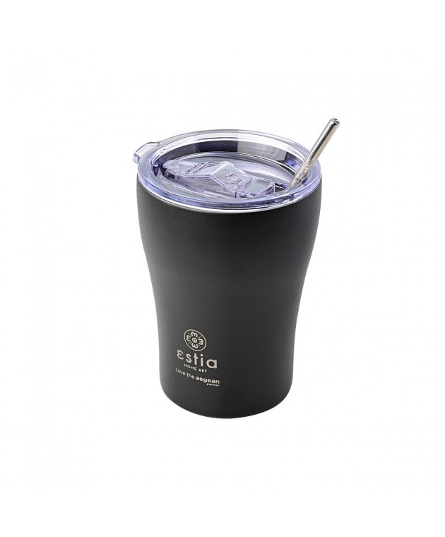 ESTIA ΘΕΡΜΟΣ COFFEE MUG SAVE THE AEGEAN 350ml MIDNIGHT BLACK ΟΙΚΙΑΚΑ