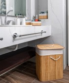 ESTIA ΚΑΛΑΘΙ ΑΠΛΥΤΩΝ BAMBOO ESSENTIALS ΠΤΥΣΣΟΜΕΝΟ ΟΡΘΟΓΩΝΙΟ 60lt 02-12816 Καλάθια Απλύτων