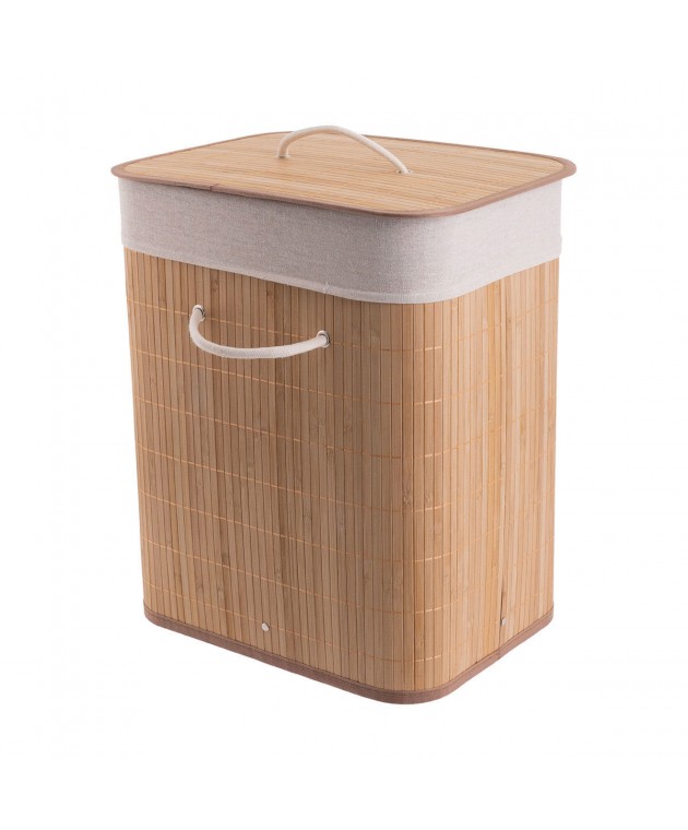 ESTIA ΚΑΛΑΘΙ ΑΠΛΥΤΩΝ BAMBOO ESSENTIALS ΠΤΥΣΣΟΜΕΝΟ ΟΡΘΟΓΩΝΙΟ 60lt 02-12816 Καλάθια Απλύτων