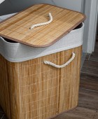 ESTIA ΚΑΛΑΘΙ ΑΠΛΥΤΩΝ BAMBOO ESSENTIALS ΠΤΥΣΣΟΜΕΝΟ ΟΡΘΟΓΩΝΙΟ 60lt 02-12816 Καλάθια Απλύτων
