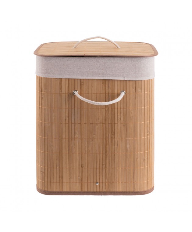 ESTIA ΚΑΛΑΘΙ ΑΠΛΥΤΩΝ BAMBOO ESSENTIALS ΠΤΥΣΣΟΜΕΝΟ ΟΡΘΟΓΩΝΙΟ 60lt 02-12816 Καλάθια Απλύτων
