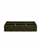 ESTIA ΚΑΛΑΘΙ ΟΡΓΑΝΩΣΗΣ 4 ΘΕΣΕΩΝ 33x23x6cm OLIVE GREEN Διακοσμητικά Καλάθια
