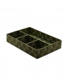 ESTIA ΚΑΛΑΘΙ ΟΡΓΑΝΩΣΗΣ 4 ΘΕΣΕΩΝ 33x23x6cm OLIVE GREEN Διακοσμητικά Καλάθια