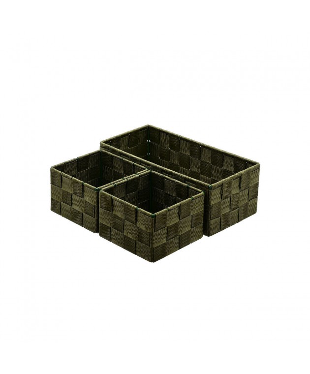 ESTIA ΚΑΛΑΘΙΑ ΟΡΓΑΝΩΣΗΣ 26x13x9cm OLIVE GREEN 3 ΤΕΜ. ΟΙΚΙΑΚΑ