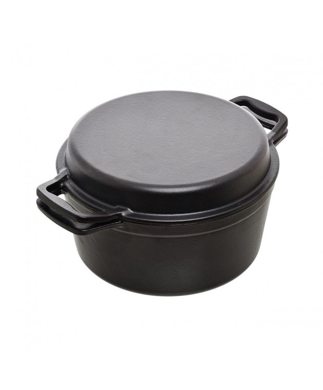 ESTIA ΚΑΤΣΑΡΟΛΑ IRON 2 ΣΕ 1 ΜΑΝΤΕΜΕΝΙΑ  25cm ΜΕ ΚΑΠΑΚΙ-ΤΗΓΑΝΙ 01-14582 Κατσαρόλες