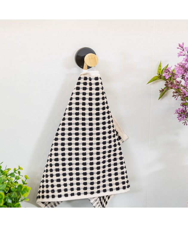 ESTIA ΚΡΕΜΑΣΤΡΑ ΕΠΙΤΟΙΧΙΑ BAMBOO ESSENTIALS ΜΟΝΗ ΜΕΤΑΛΛΙΚΗ ΜΑΥΡΗ 02-14742 Κρεμάστρες  Πόρτας