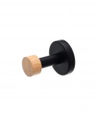 ESTIA ΚΡΕΜΑΣΤΡΑ ΕΠΙΤΟΙΧΙΑ BAMBOO ESSENTIALS ΜΟΝΗ ΜΕΤΑΛΛΙΚΗ ΜΑΥΡΗ 02-14742 Κρεμάστρες  Πόρτας