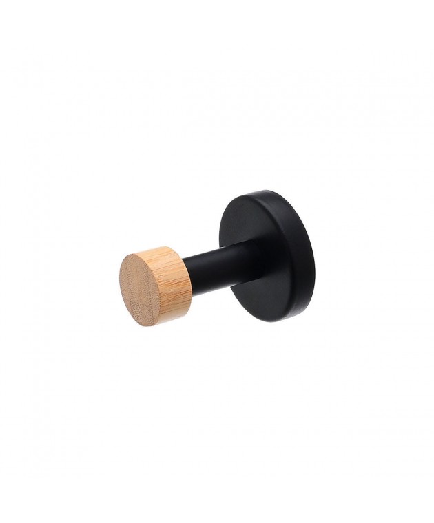 ESTIA ΚΡΕΜΑΣΤΡΑ ΕΠΙΤΟΙΧΙΑ BAMBOO ESSENTIALS ΜΟΝΗ ΜΕΤΑΛΛΙΚΗ ΜΑΥΡΗ 02-14742 Κρεμάστρες  Πόρτας