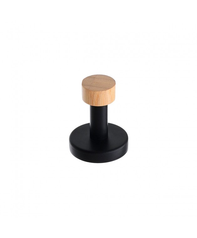 ESTIA ΚΡΕΜΑΣΤΡΑ ΕΠΙΤΟΙΧΙΑ BAMBOO ESSENTIALS ΜΟΝΗ ΜΕΤΑΛΛΙΚΗ ΜΑΥΡΗ 02-14742 Κρεμάστρες  Πόρτας
