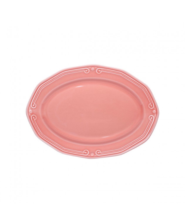 ESTIA ΠΙΑΤΕΛΑ ΟΒΑΛ ATHÉNÉE ΠΟΡΣΕΛΑΝΙΝΗ ΑΝΑΓΛΥΦΗ 25cm ROSE Πιατέλες