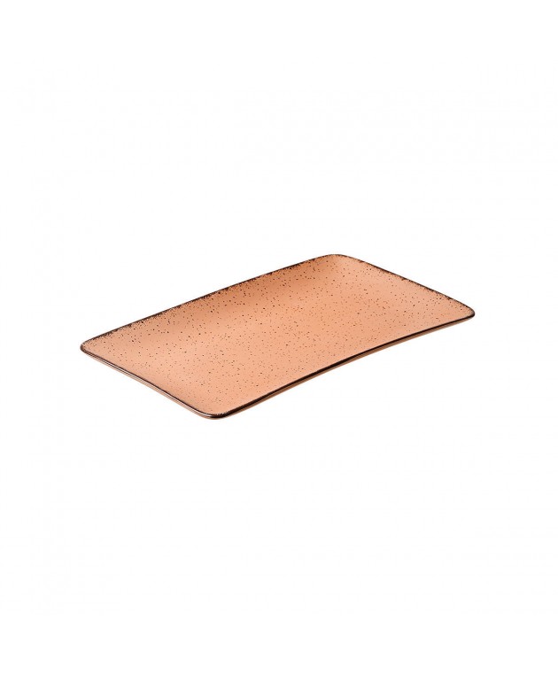 ESTIA ΠΙΑΤΕΛΑ ΟΡΘΟΓΩΝΙΑTERRA SALMON ΠΟΡΣΕΛΑΝΙΝΗ 21x10.5cm 07-15992 Πιατέλες