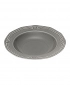 ESTIA ΠΙΑΤΟ ΒΑΘΥ ATHÉNÉE ΠΟΡΣΕΛΑΝΙΝΟ ΑΝΑΓΛΥΦΟ 23cm GREY Πιάτα Βαθιά