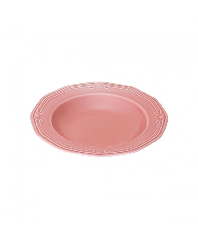 ESTIA ΠΙΑΤΟ ΒΑΘΥ ATHÉNÉE ΠΟΡΣΕΛΑΝΙΝΟ ΑΝΑΓΛΥΦΟ 23cm  ROSE 07-13561 Πιάτα Βαθιά