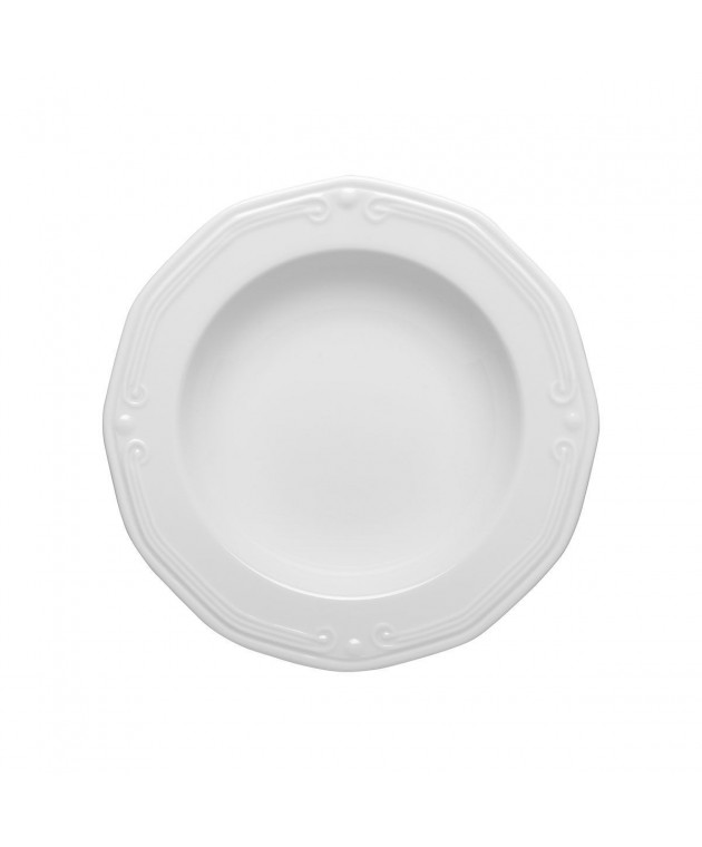  ΠΙΑΤΟ ΒΑΘΥ ATHÉNÉE ΠΟΡΣΕΛΑΝΙΝΟ ΑΝΑΓΛΥΦΟ 23cm WHITE 07-13455 Πιάτα Βαθιά