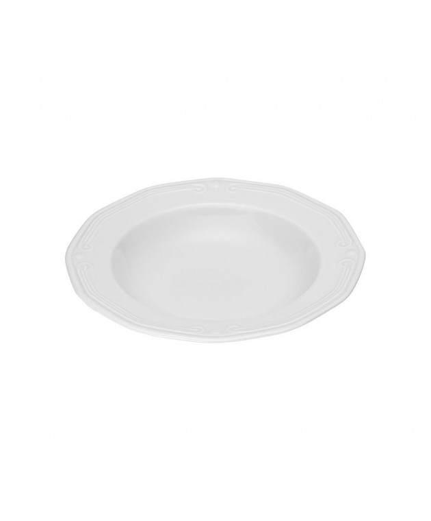  ΠΙΑΤΟ ΒΑΘΥ ATHÉNÉE ΠΟΡΣΕΛΑΝΙΝΟ ΑΝΑΓΛΥΦΟ 23cm WHITE 07-13455 Πιάτα Βαθιά