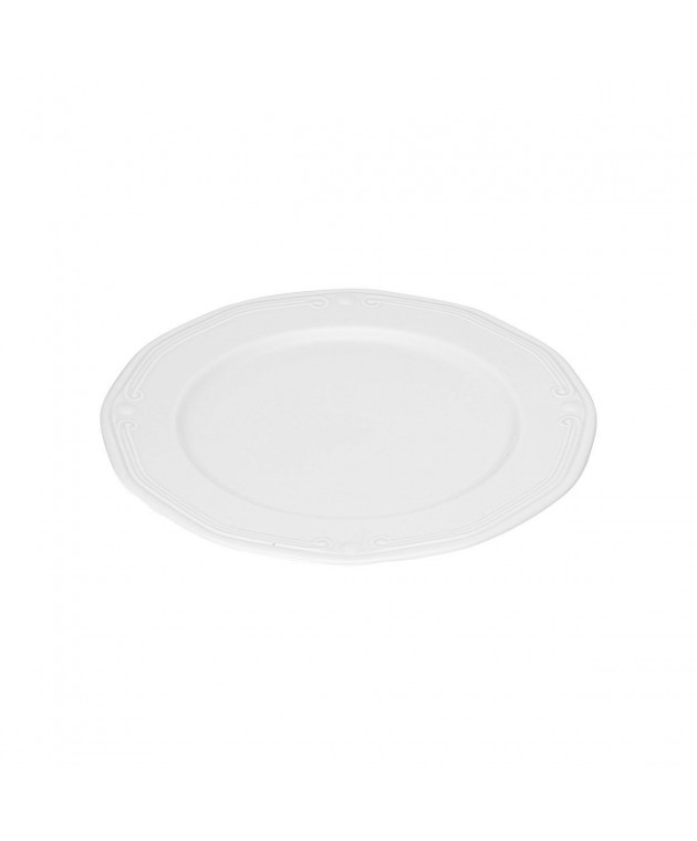 ESTIA ΠΙΑΤΟ ΡΗΧΟ ATHÉNÉE ΠΟΡΣΕΛΑΝΙΝΟ ΑΝΑΓΛΥΦΟ 27cm WHITE Πιάτα Ρηχά