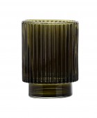 ESTIA ΠΟΤΗΡΑΚΙ ΜΠΑΝΙΟΥ GLASS 7.5x7.5x9.7cm OLIVE GREEN 02-14889 Ποτήρια  Οδοντόβουρτσας